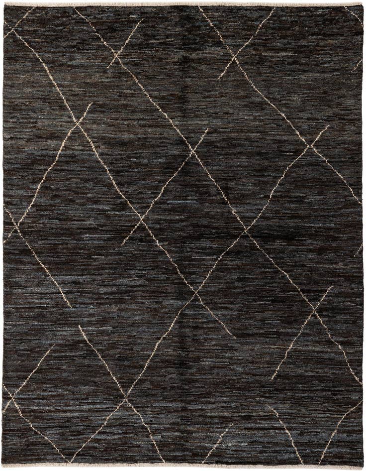Detail image of 5' 3 x 7' 4 Hand Knotted Moroccan Wool Rug