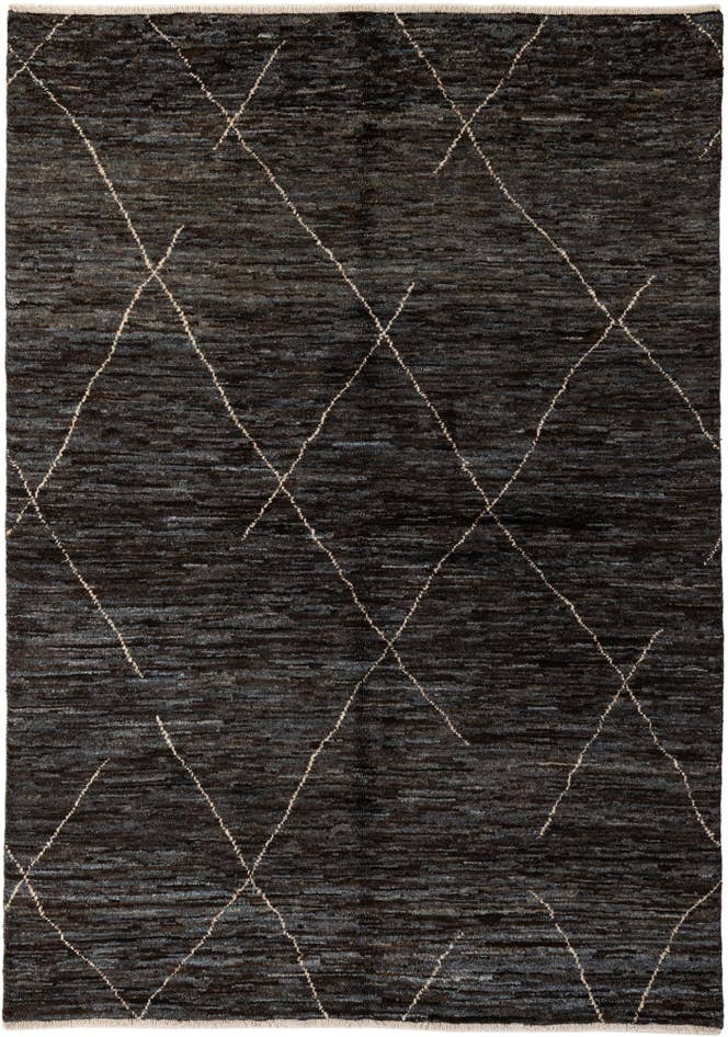 Detail image of 5' 3 x 7' 4 Hand Knotted Moroccan Wool Rug