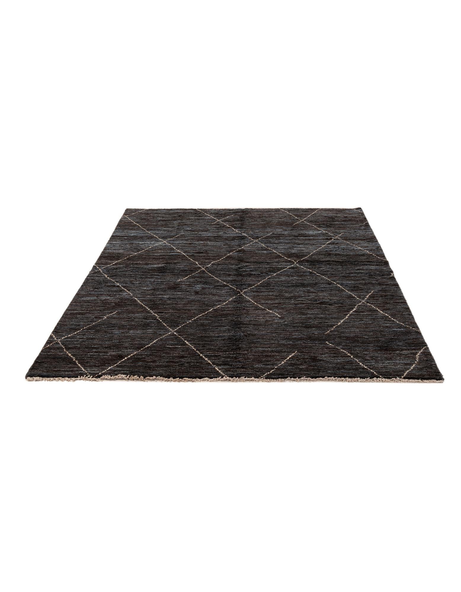5' 3 x 7' 4 Hand Knotted Moroccan Wool Rug