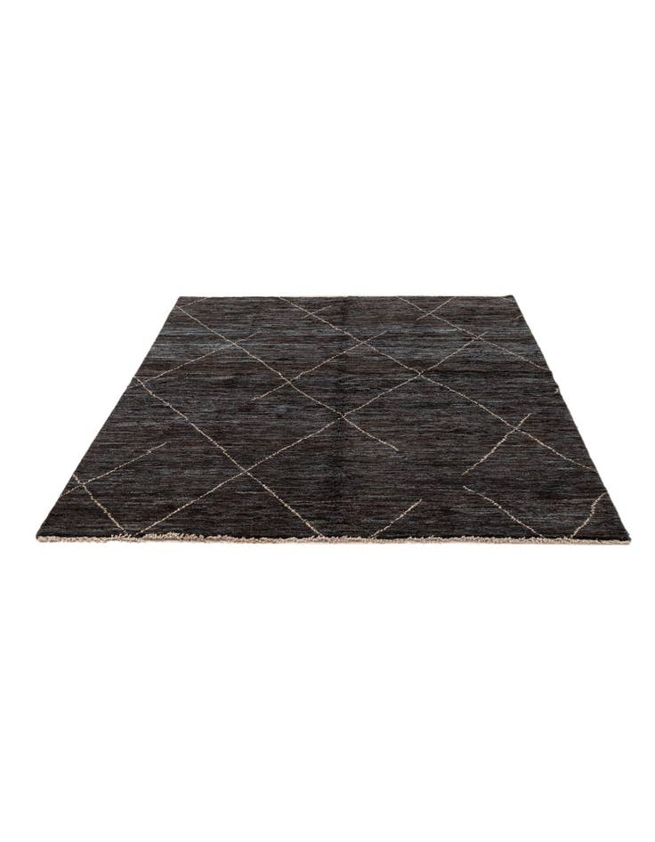 Detail image of 5' 3 x 7' 4 Hand Knotted Moroccan Wool Rug