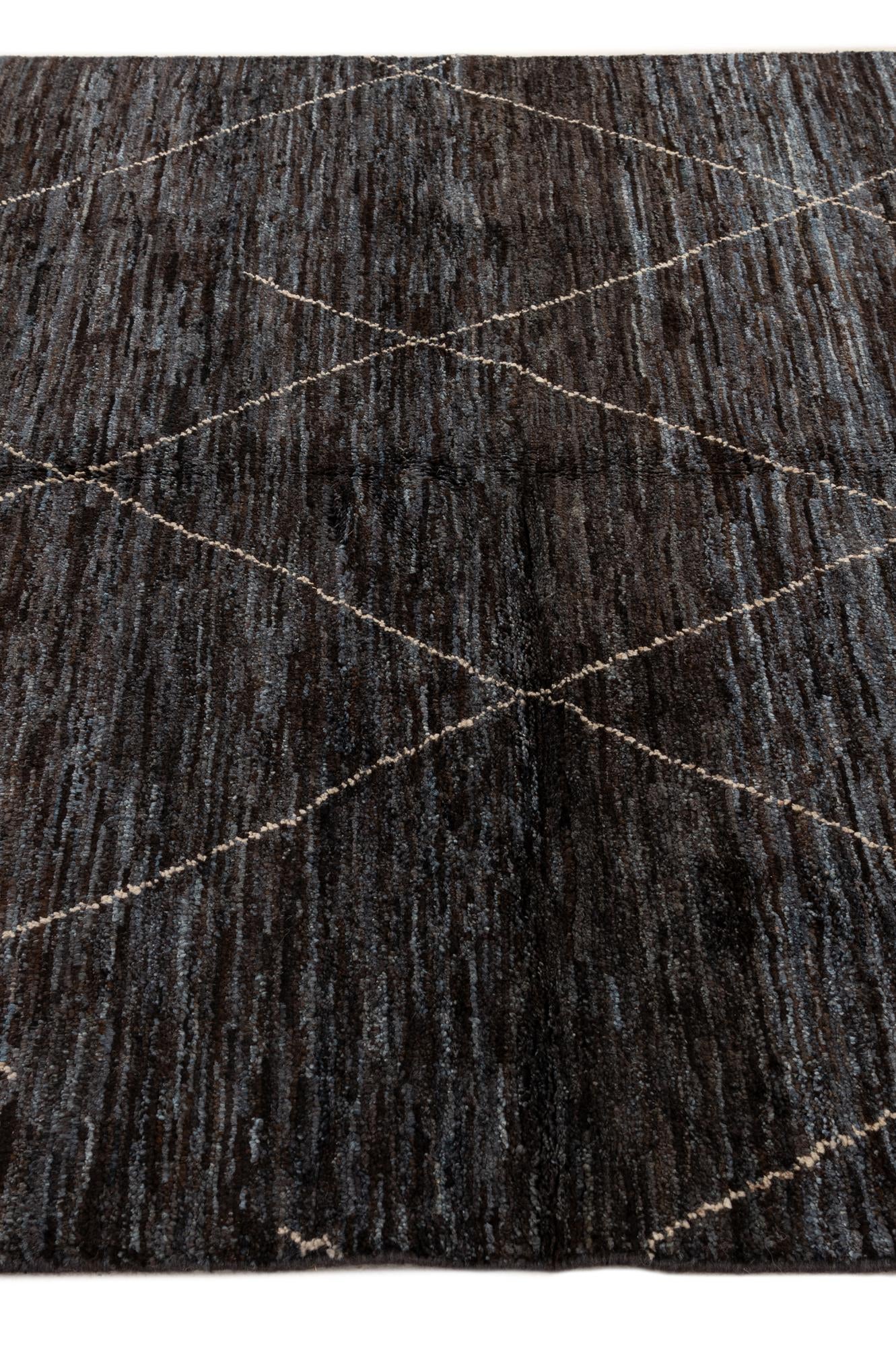 5' 3 x 7' 4 Hand Knotted Moroccan Wool Rug