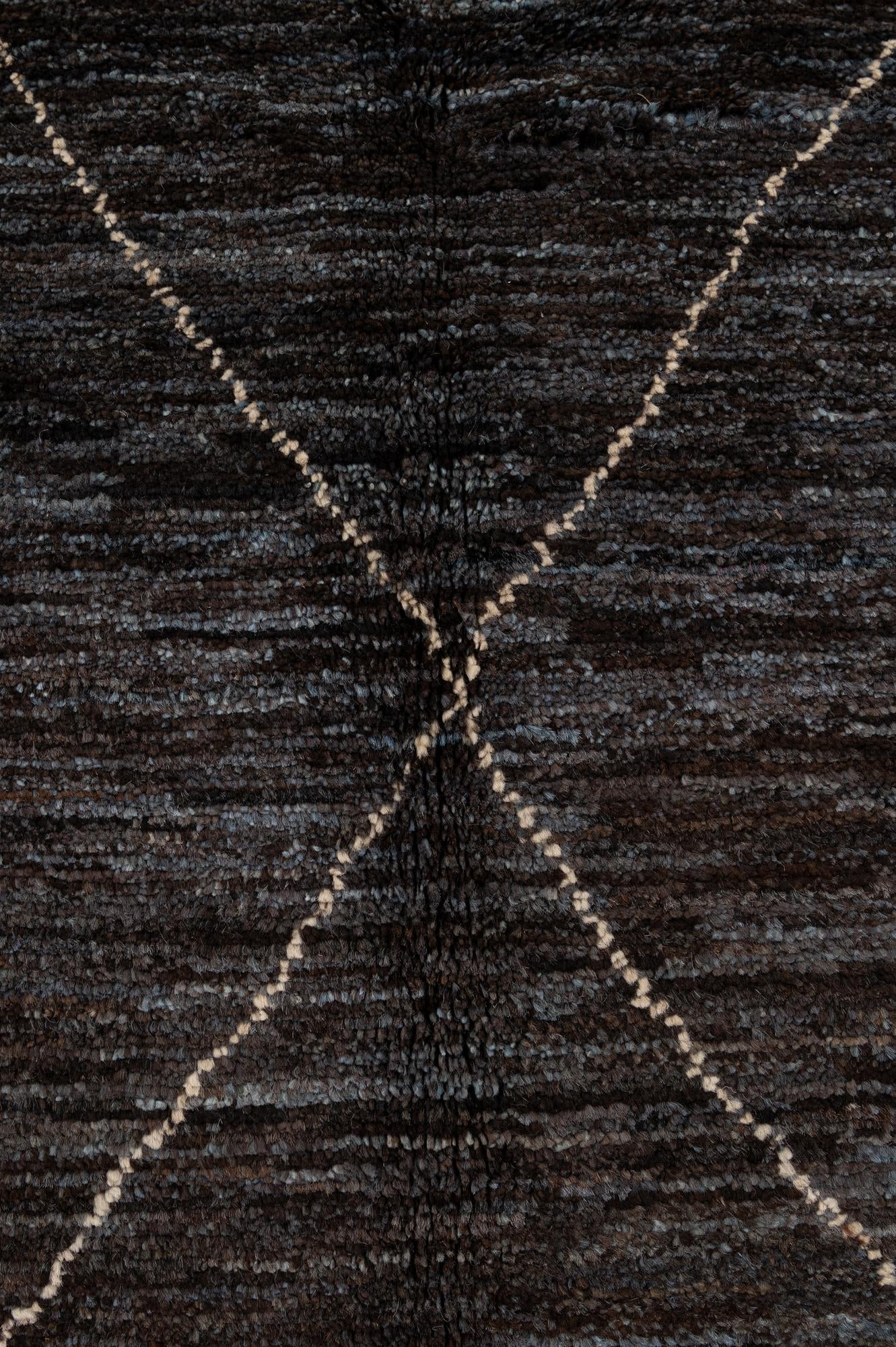 5' 3 x 7' 4 Hand Knotted Moroccan Wool Rug