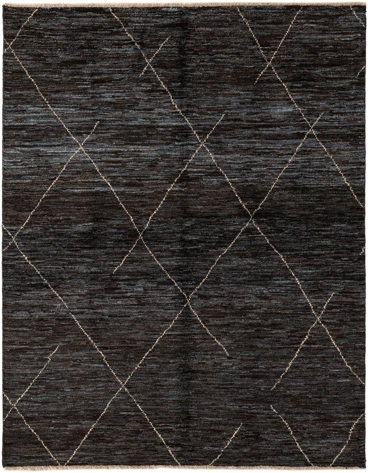 Detail image of 5' 3 x 7' 4 Hand Knotted Moroccan Wool Rug