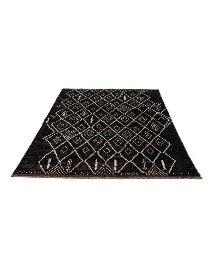 5' 4 x 7' 10 Hand Knotted Moroccan Wool Rug