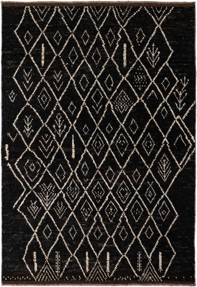 Detail image of 5' 4 x 7' 10 Hand Knotted Moroccan Wool Rug