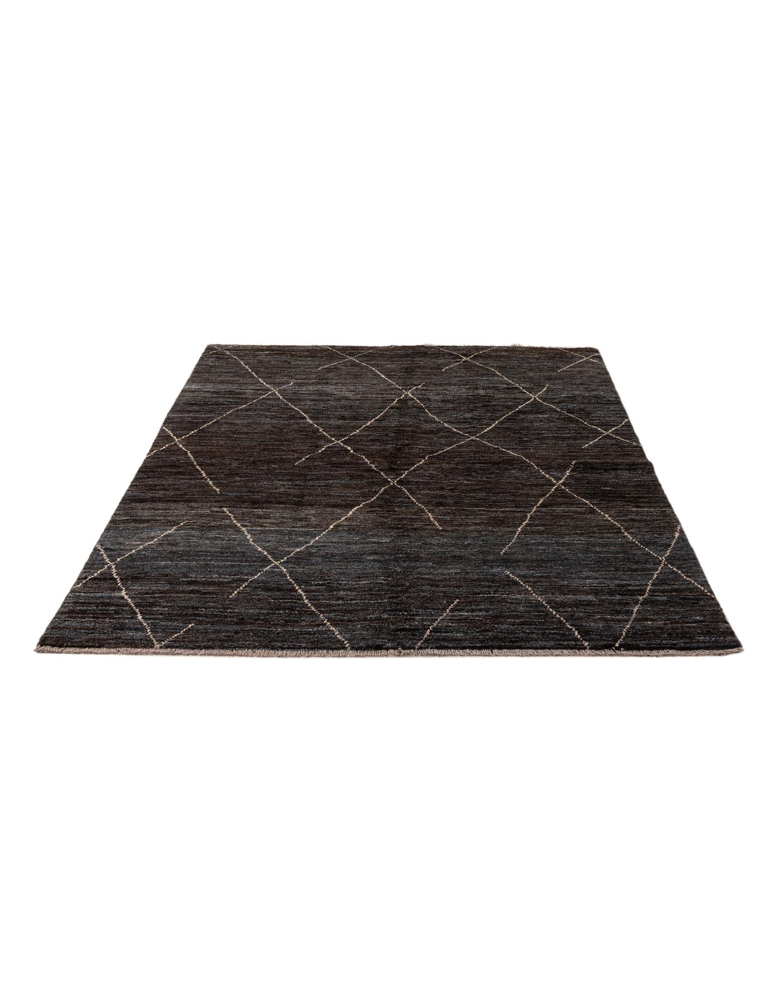 5' 1 x 7' 4 Hand Knotted Moroccan Wool Rug