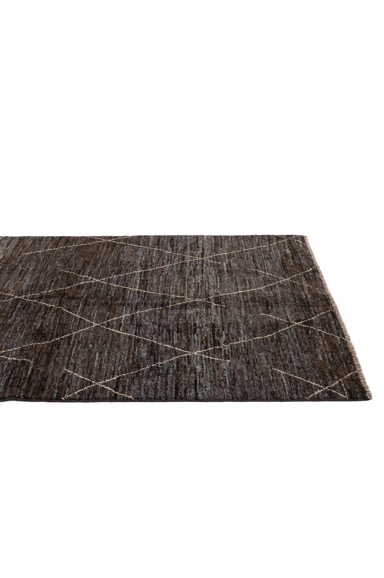 5' 1 x 7' 4 Hand Knotted Moroccan Wool Rug