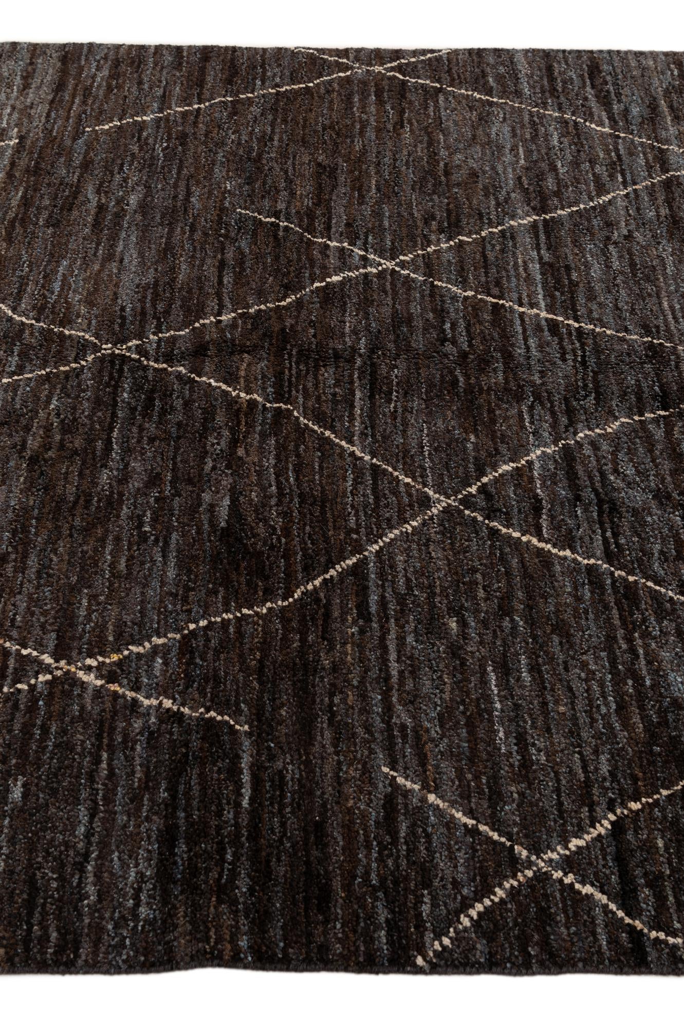 5' 1 x 7' 4 Hand Knotted Moroccan Wool Rug