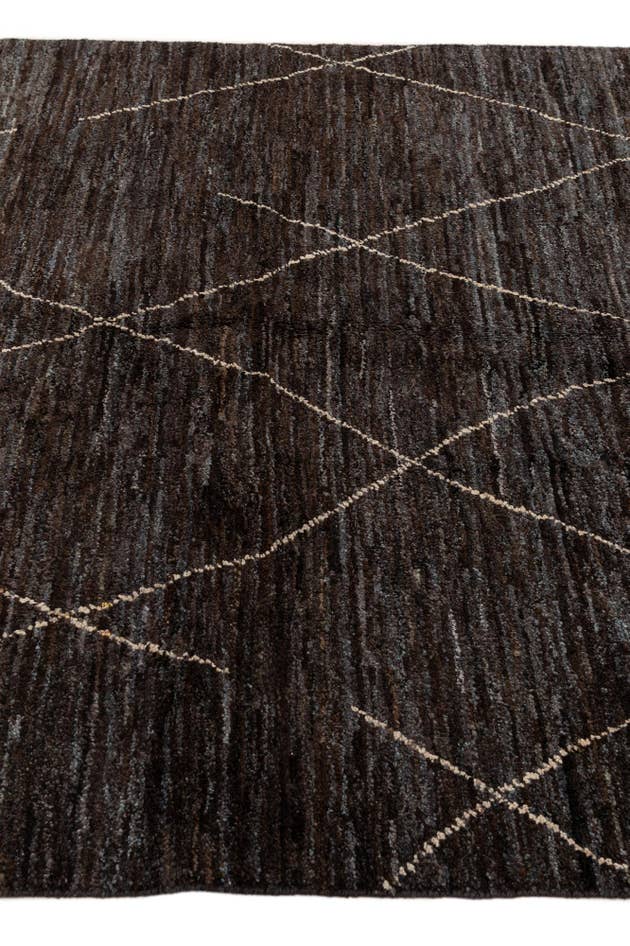 Detail image of 5' 1 x 7' 4 Hand Knotted Moroccan Wool Rug