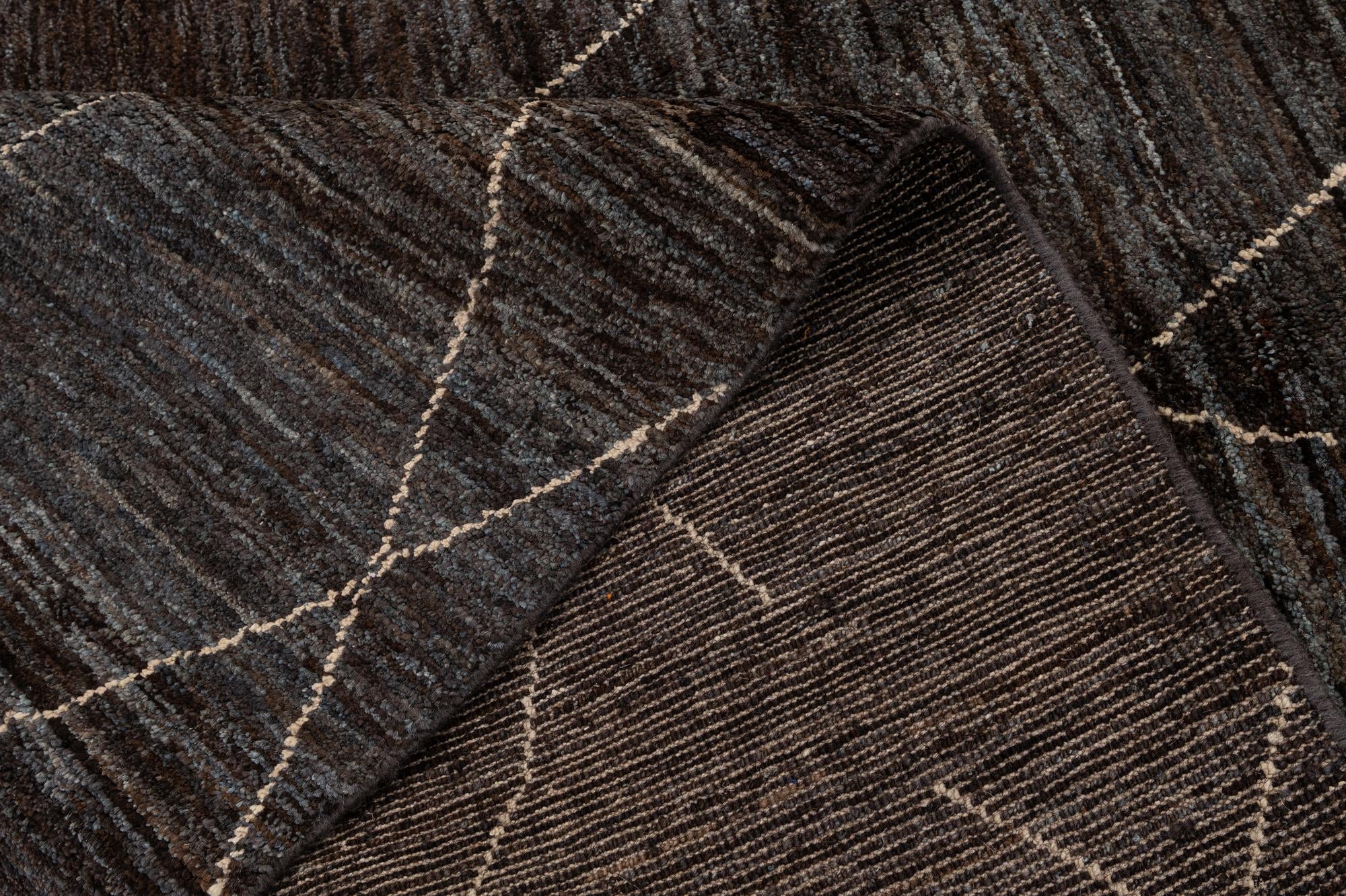 5' 1 x 7' 4 Hand Knotted Moroccan Wool Rug