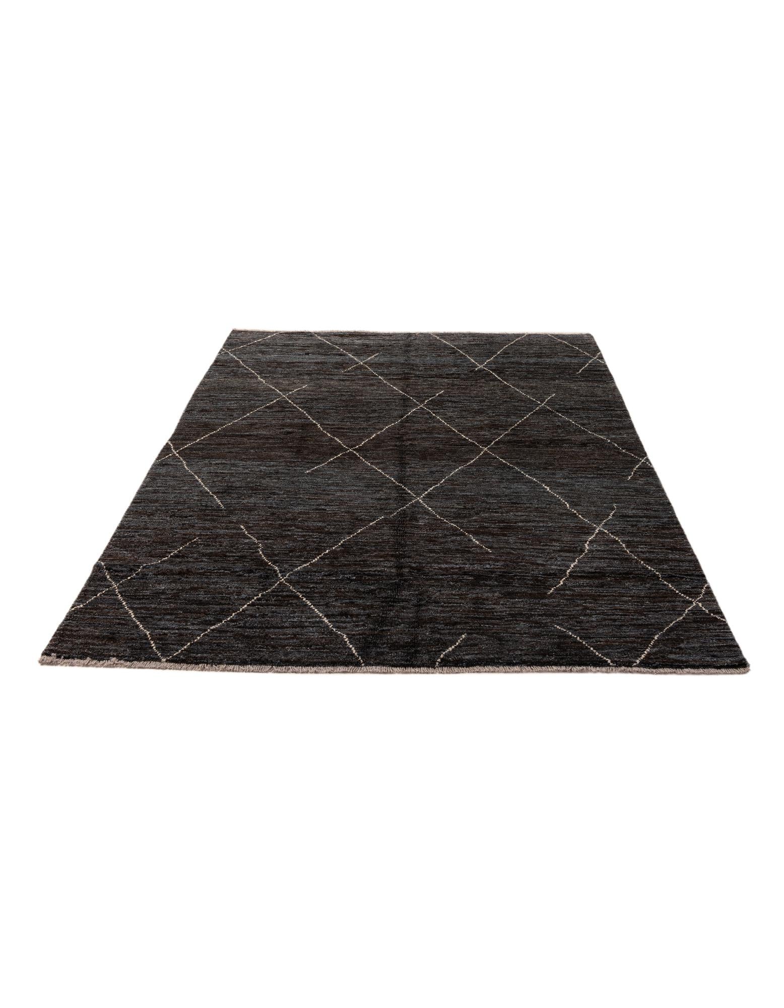 5' 2 x 7' 7 Hand Knotted Moroccan Wool Rug
