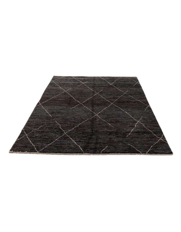 5' 2 x 7' 7 Hand Knotted Moroccan Wool Rug