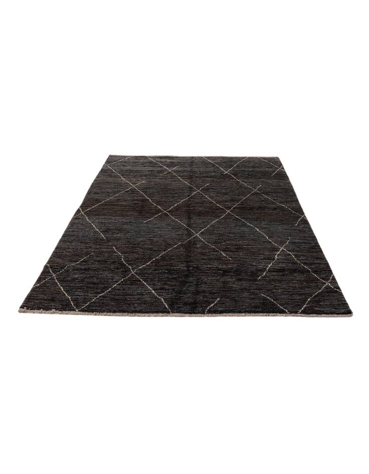 Detail image of 5' 2 x 7' 7 Hand Knotted Moroccan Wool Rug