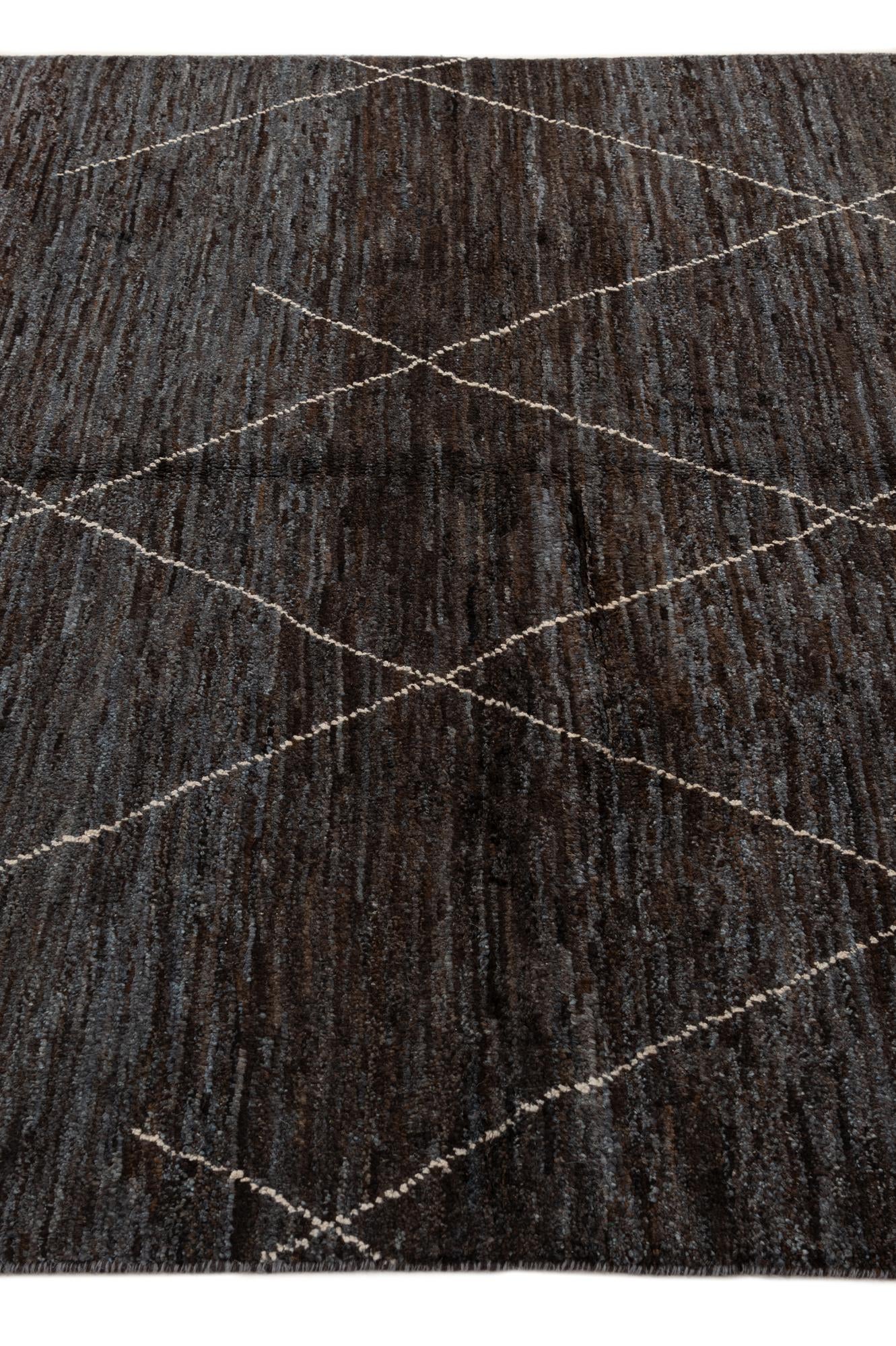 5' 2 x 7' 7 Hand Knotted Moroccan Wool Rug