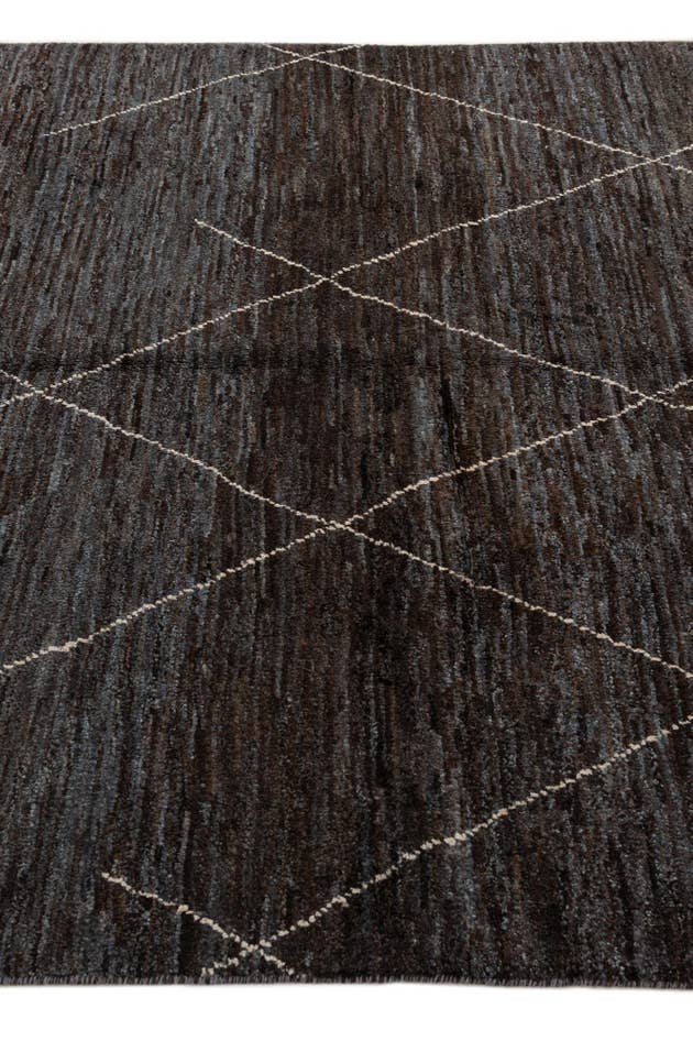 Detail image of 5' 2 x 7' 7 Hand Knotted Moroccan Wool Rug