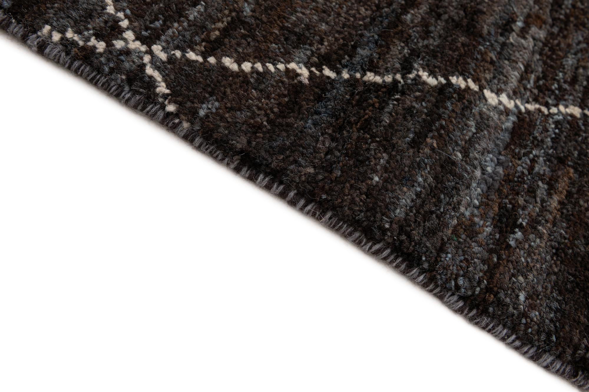 5' 2 x 7' 7 Hand Knotted Moroccan Wool Rug