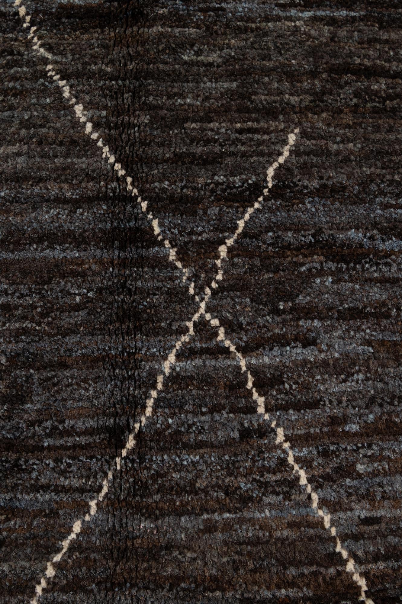 5' 2 x 7' 7 Hand Knotted Moroccan Wool Rug