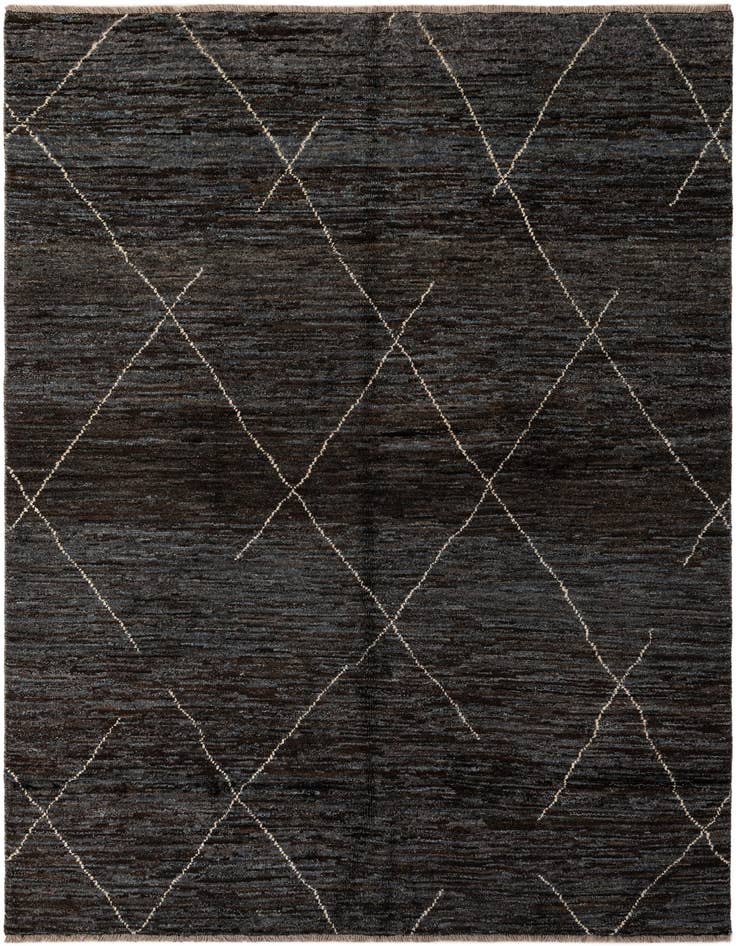 Detail image of 5' 2 x 7' 7 Hand Knotted Moroccan Wool Rug