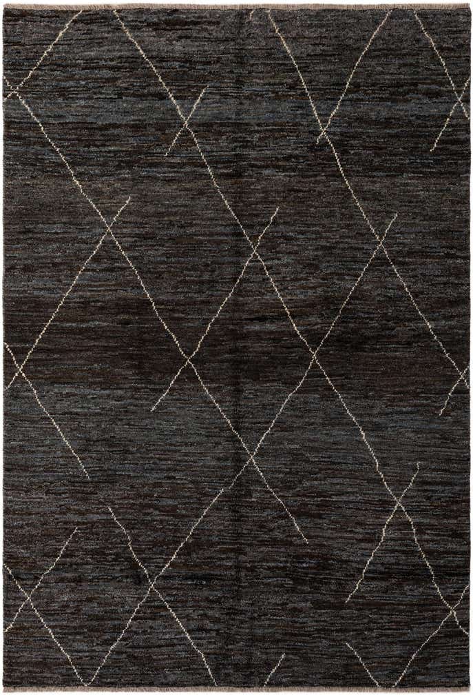5' 2 x 7' 7 Hand Knotted Moroccan Wool Rug