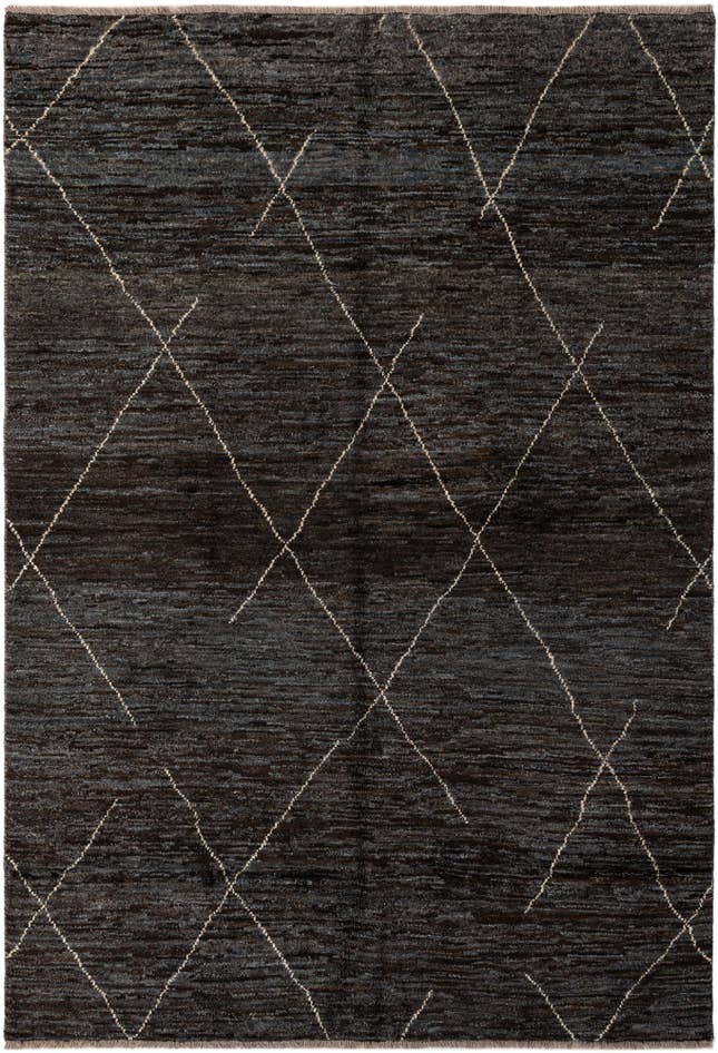 Detail image of 5' 2 x 7' 7 Hand Knotted Moroccan Wool Rug