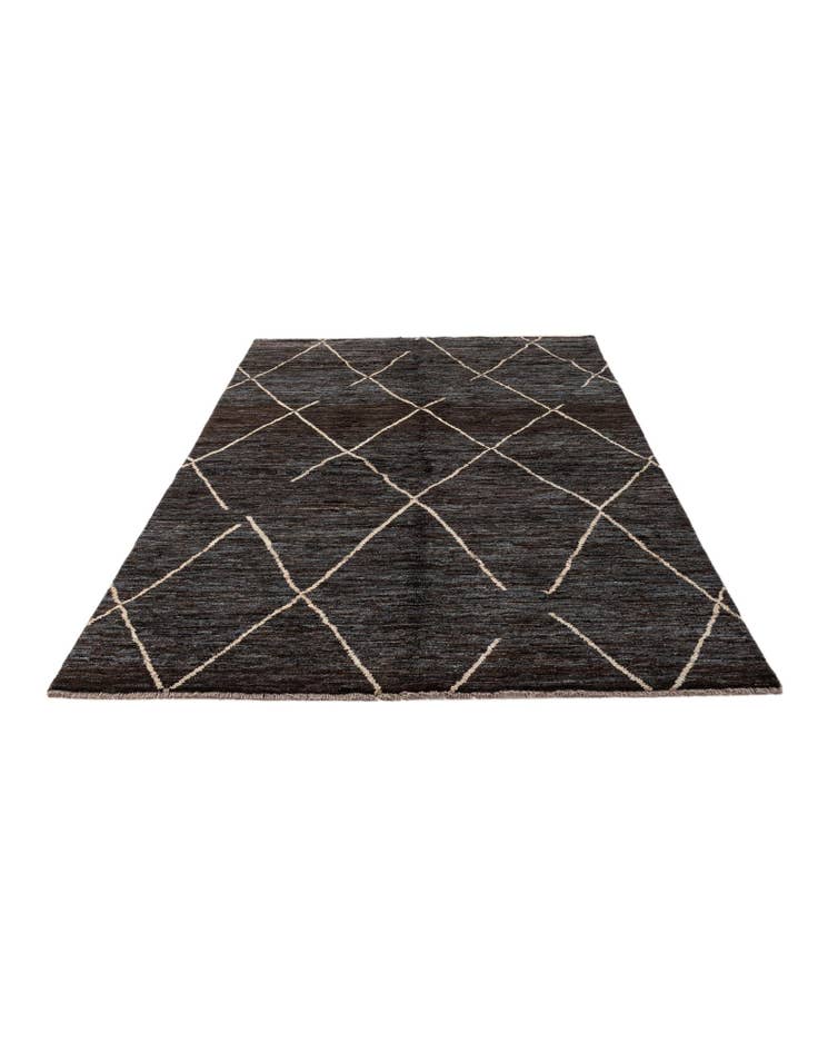 Detail image of 5' 4 x 8' 10 Hand Knotted Moroccan Wool Rug