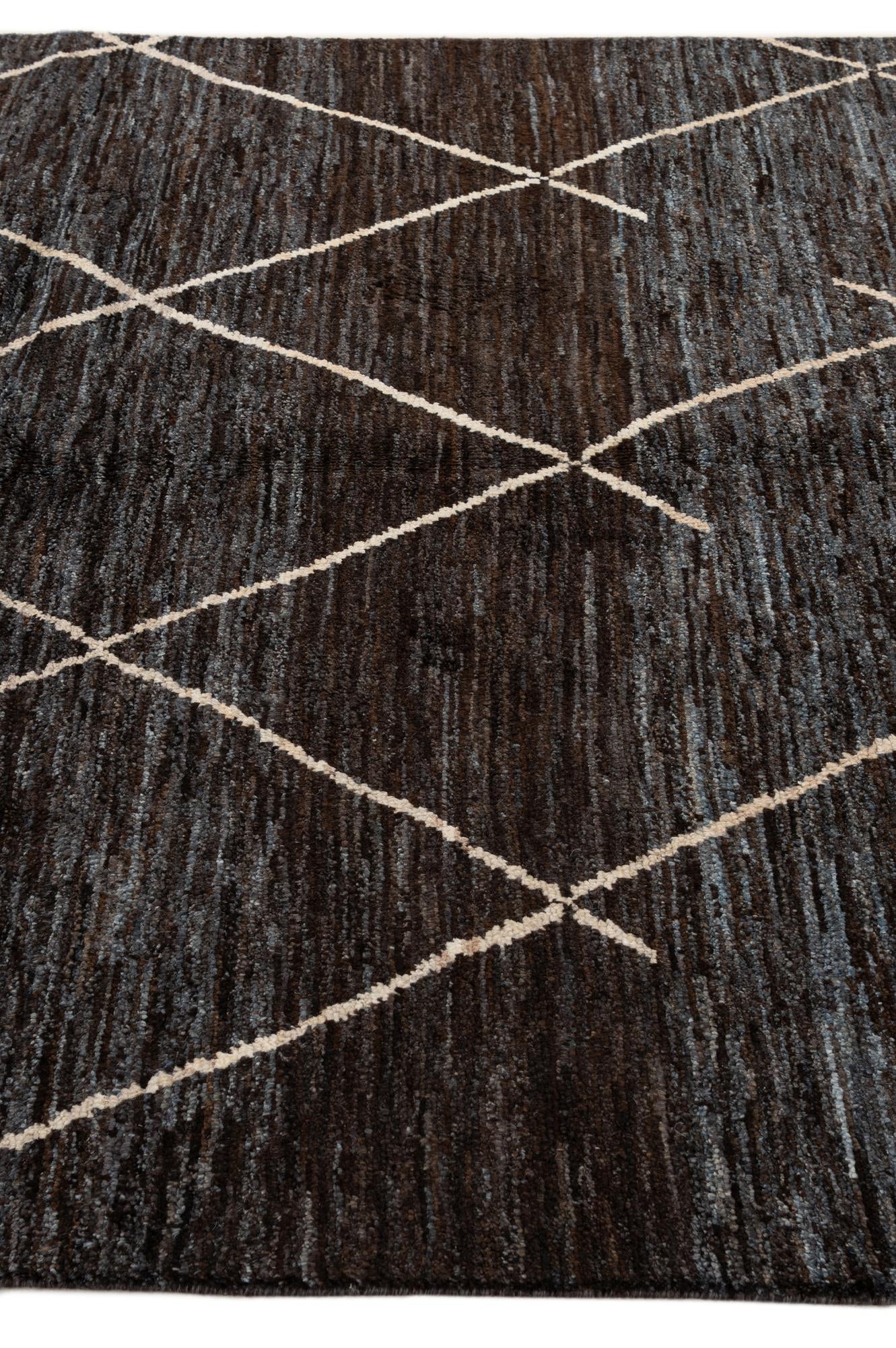 5' 4 x 8' 10 Hand Knotted Moroccan Wool Rug