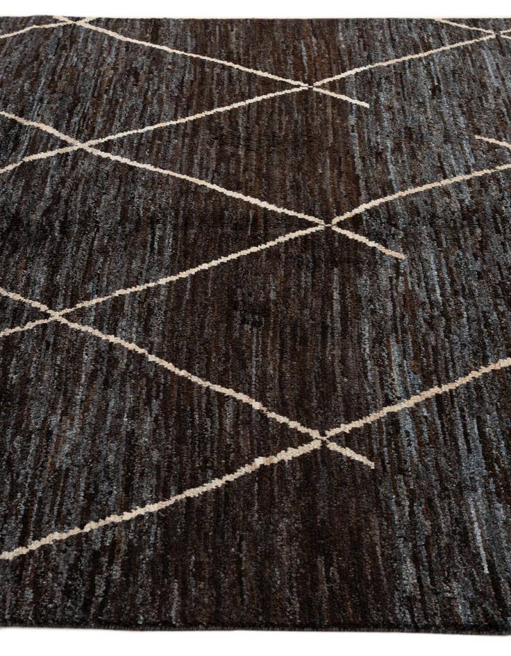 Detail image of 5' 4 x 8' 10  Hand Knotted Moroccan Wool Rug