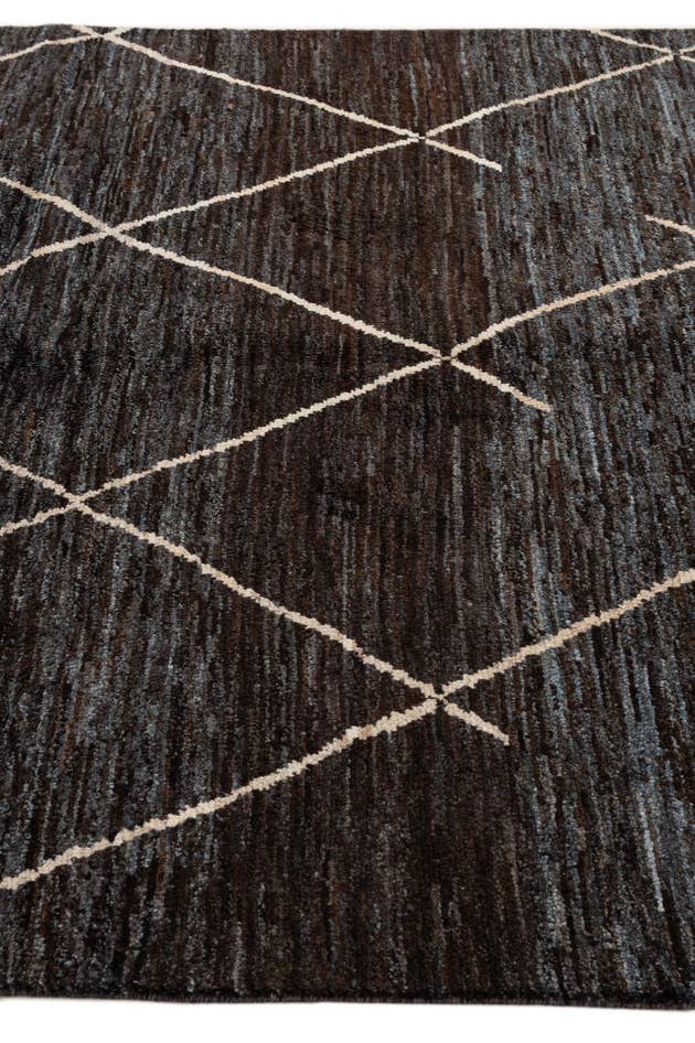 Detail image of 5' 4 x 8' 10 Hand Knotted Moroccan Wool Rug