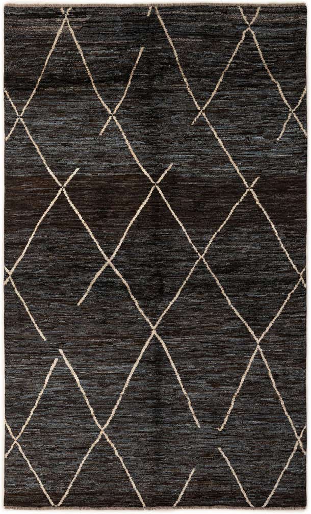 5' 4 x 8' 10 Hand Knotted Moroccan Wool Rug