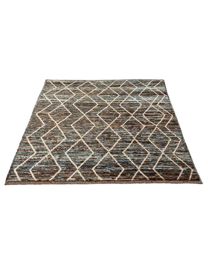 5' 7 x 7' 8 Hand Knotted Moroccan Wool Rug