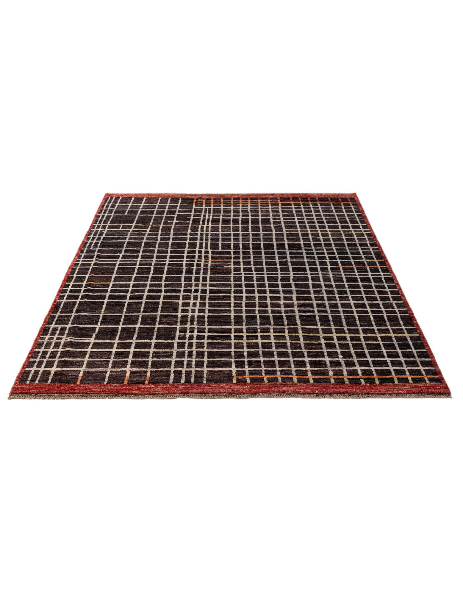 8' 1 x 9' 5 Hand Knotted Moroccan Wool Rug