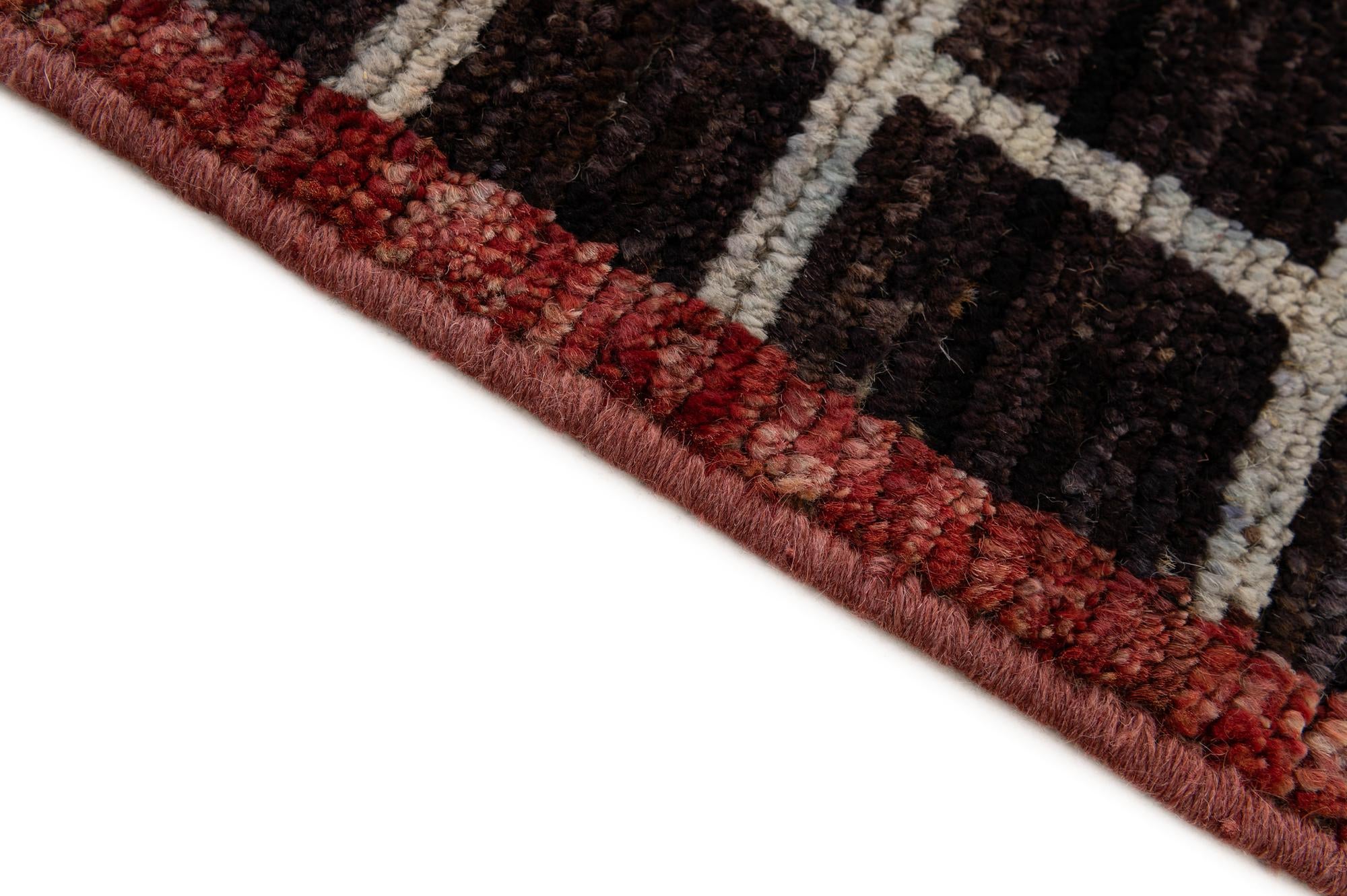 8' 1 x 9' 5 Hand Knotted Moroccan Wool Rug