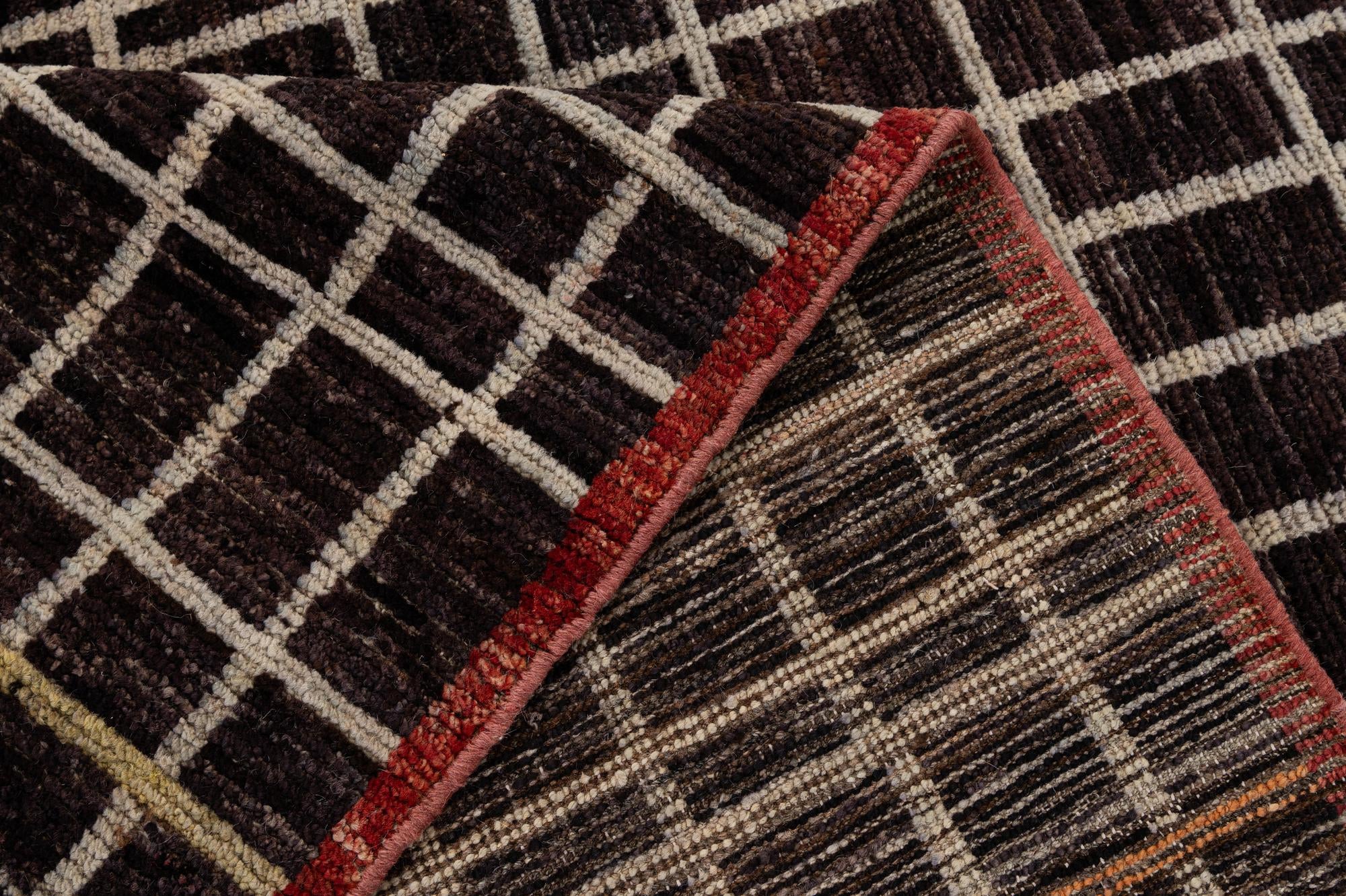 8' 1 x 9' 5 Hand Knotted Moroccan Wool Rug