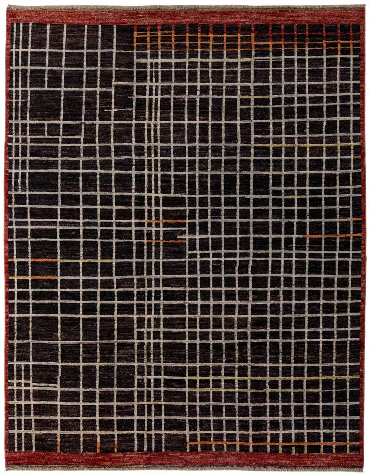 Detail image of 8' 1 x 9' 5 Hand Knotted Moroccan Wool Rug
