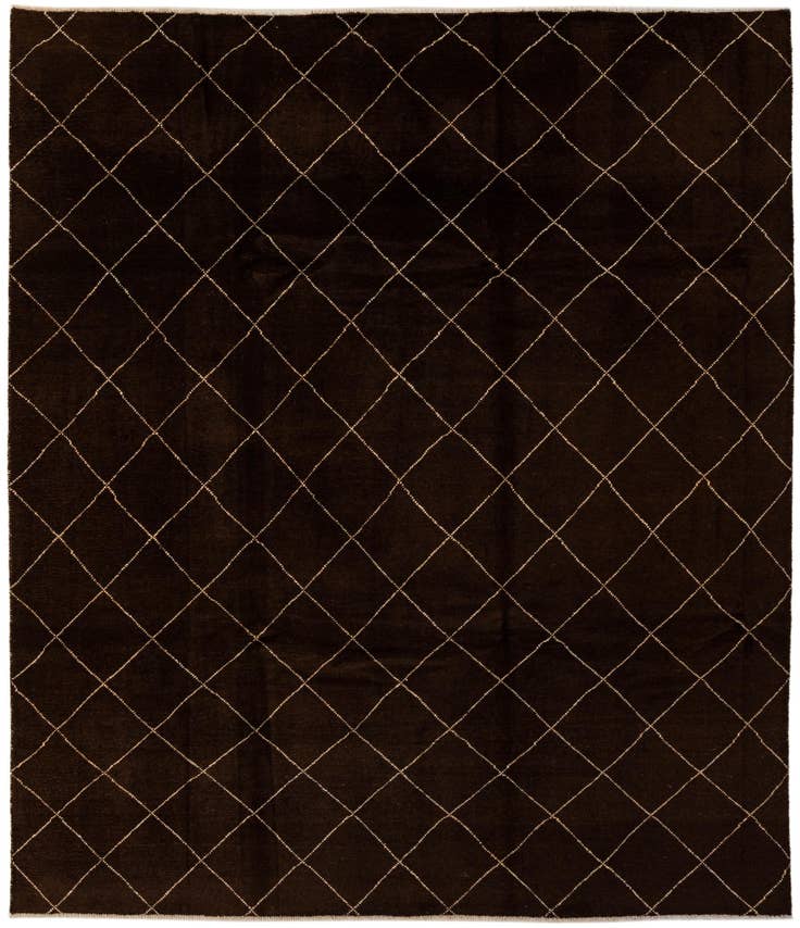 Detail image of 8' 2 x 9' 9 Hand Knotted Moroccan Wool Rug