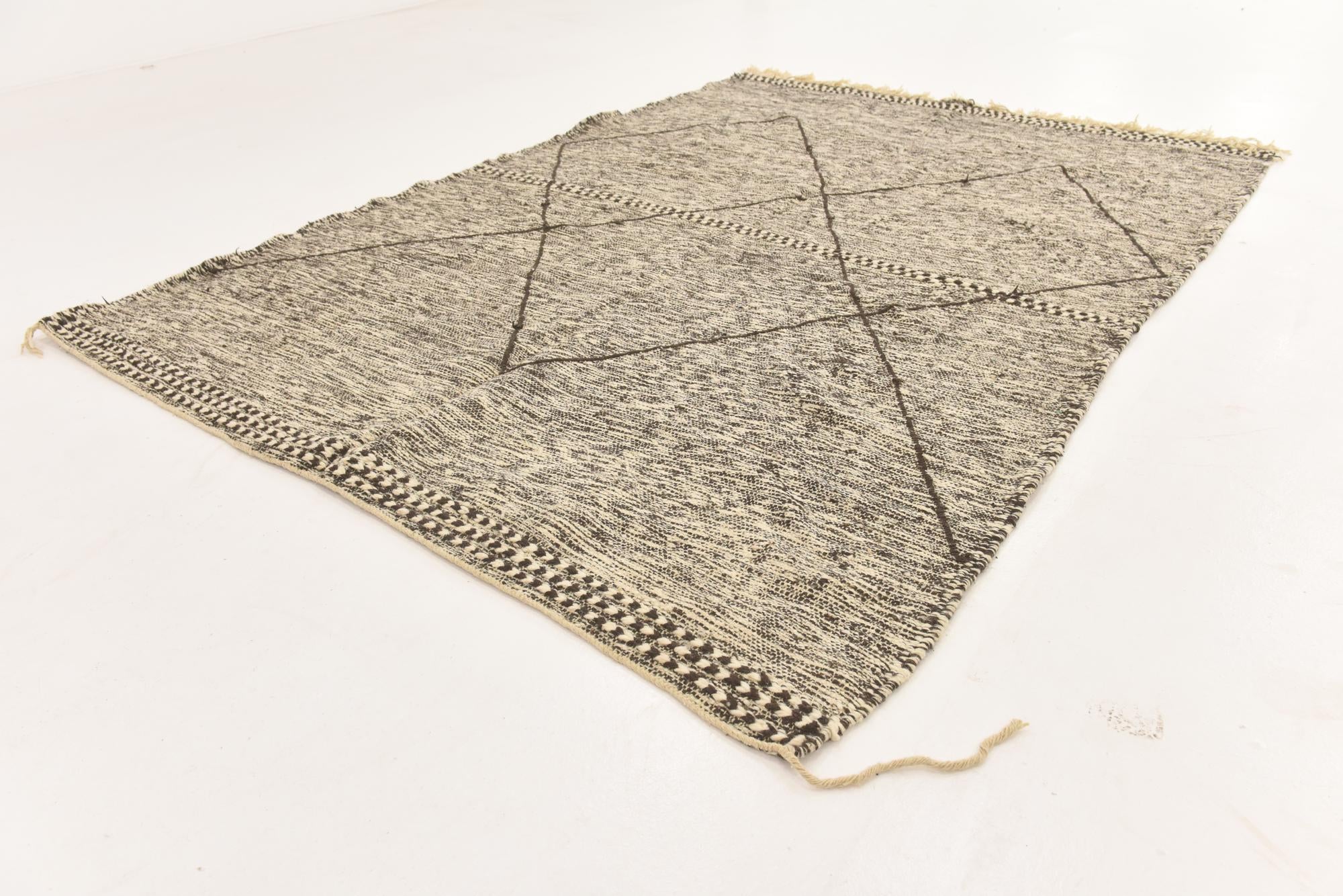 6' 10 x 9' 10 Hand Knotted Moroccan Wool Rug