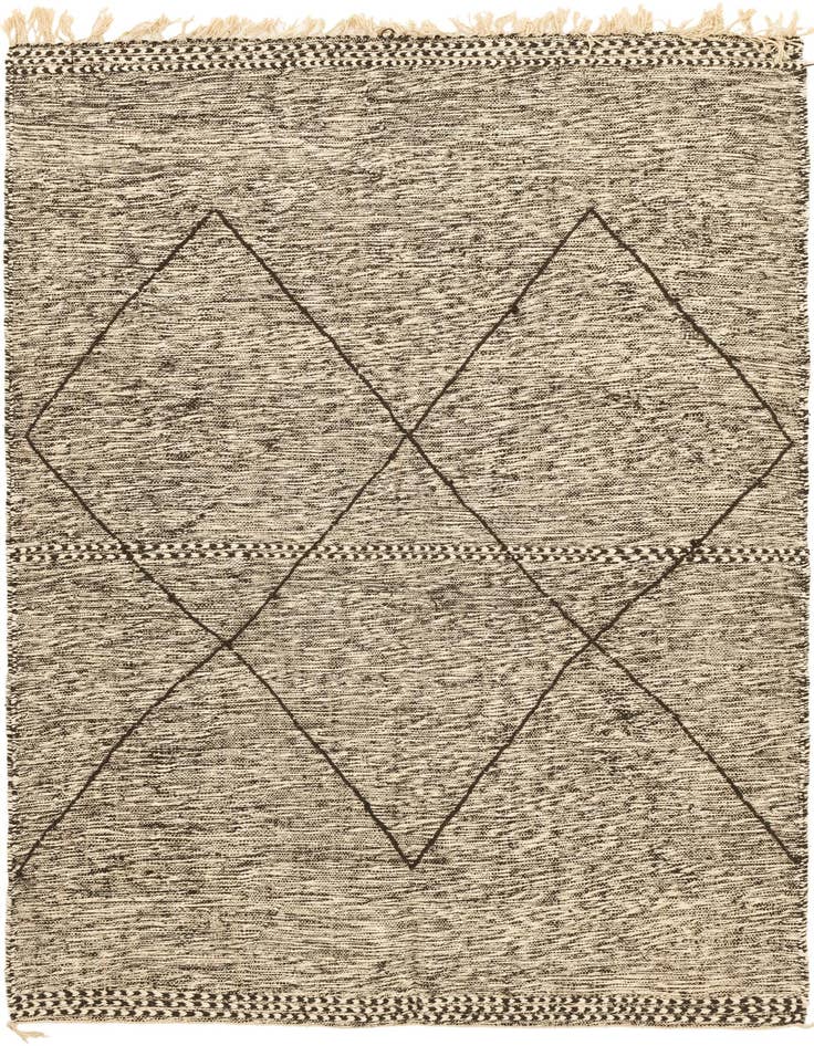 Detail image of 6' 10 x 9' 10 Hand Knotted Moroccan Wool Rug