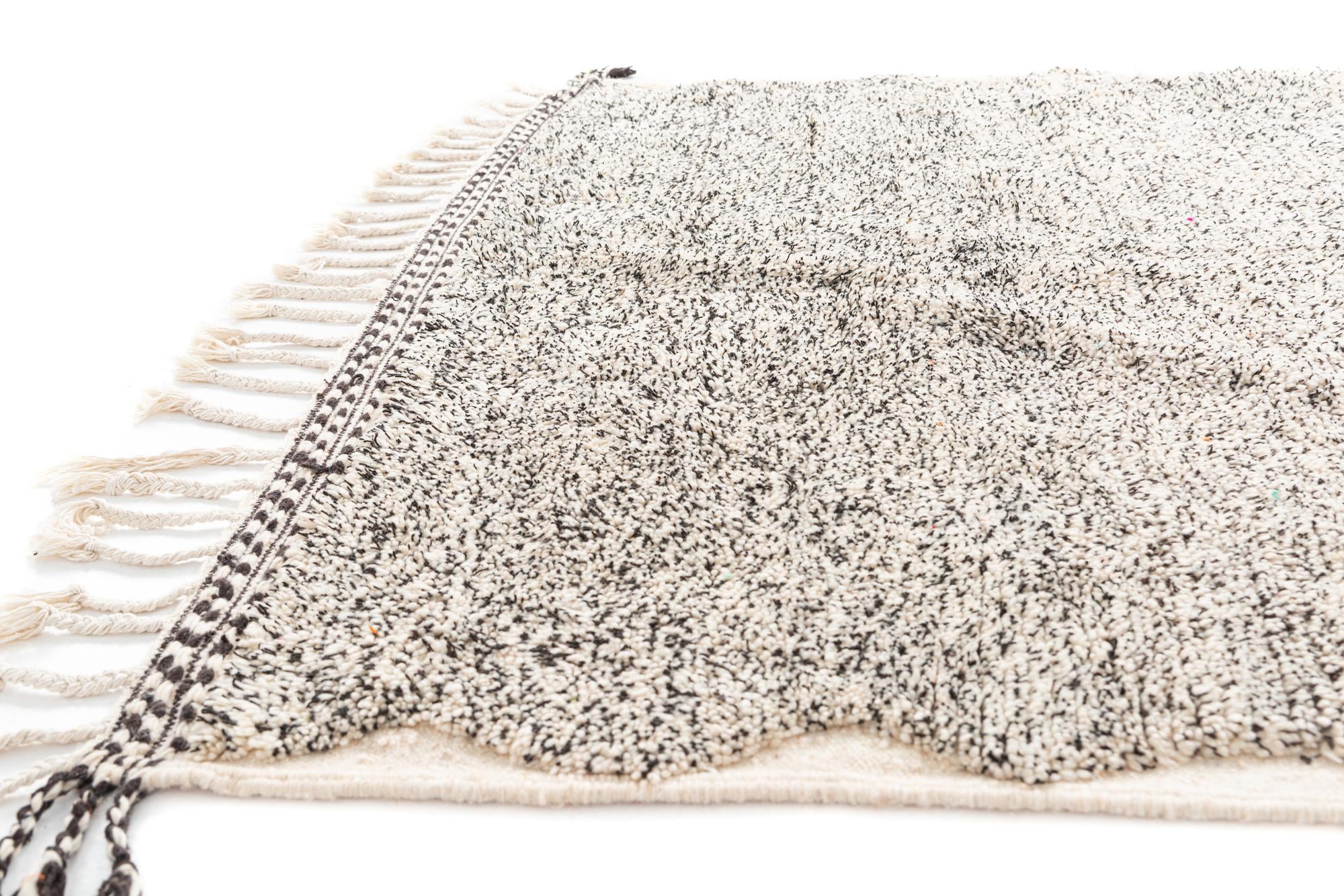 6' 7 x 10' Hand Knotted Moroccan Wool Rug