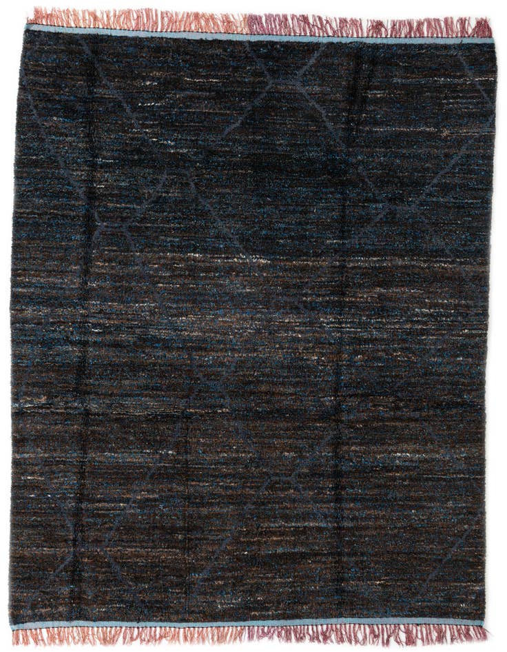 Detail image of 7' 8 x 9' 10 Hand Knotted Moroccan Wool Rug