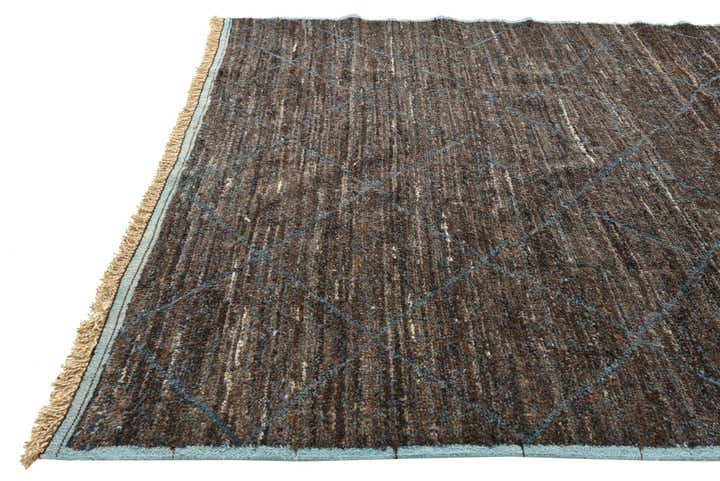 8' x 10' 7 Hand Knotted Moroccan Wool Rug