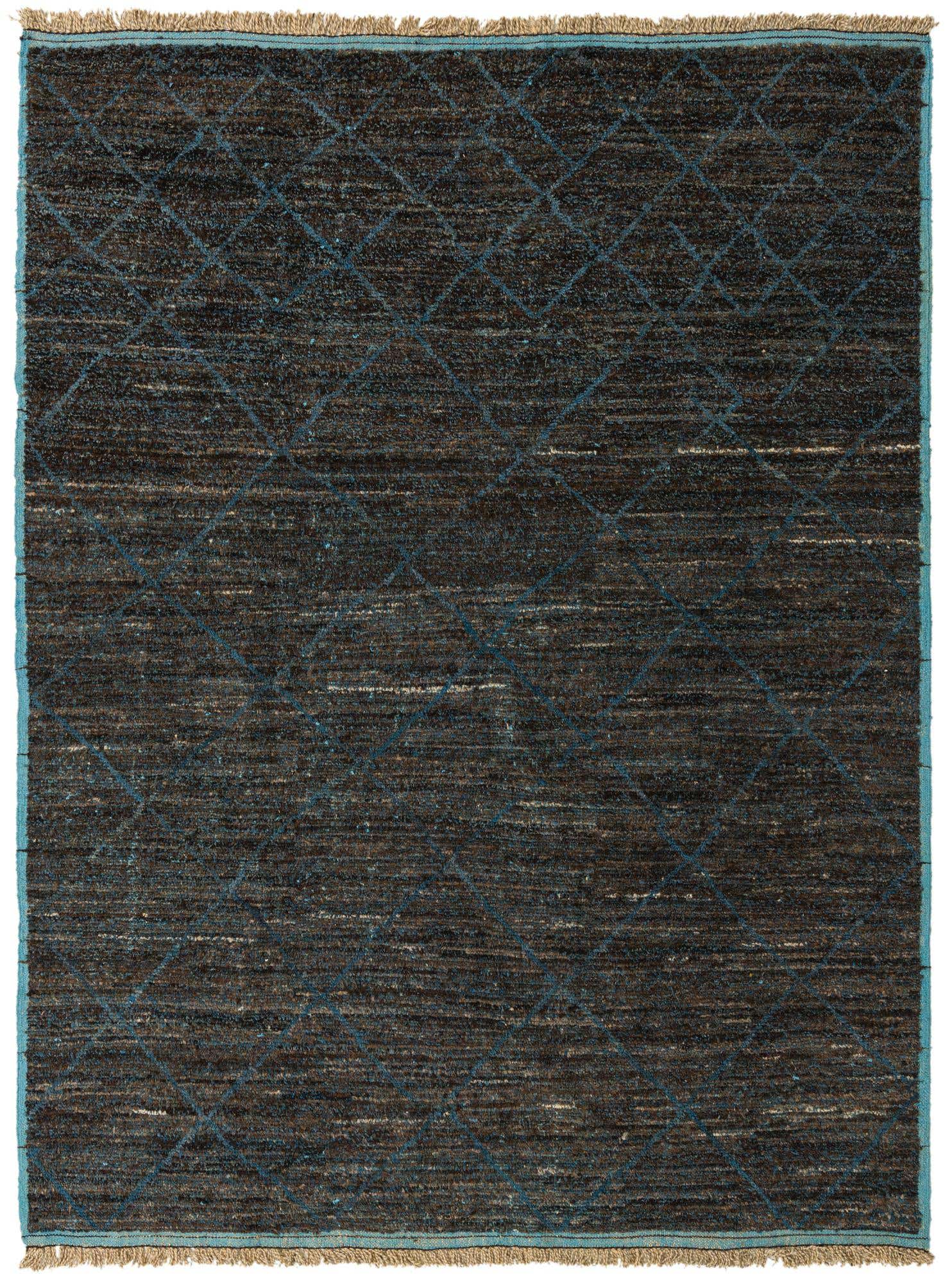 8' x 10' 7 Hand Knotted Moroccan Wool Rug