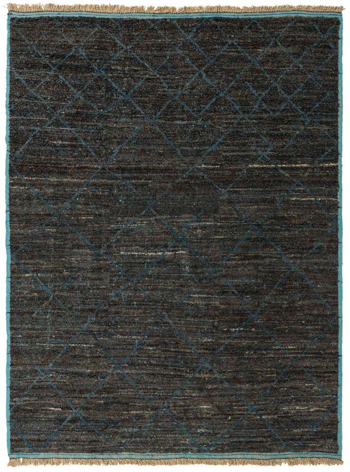 8' x 10' 7 Hand Knotted Moroccan Wool Rug