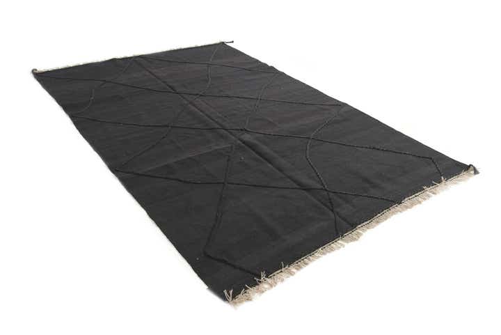 6' 7 x 10' 1 Hand Knotted Moroccan Wool Rug