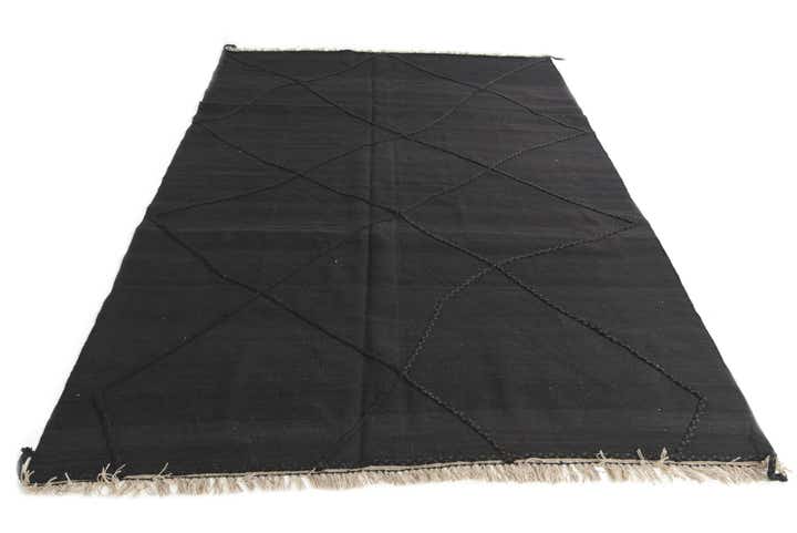 6' 7 x 10' 1 Hand Knotted Moroccan Wool Rug