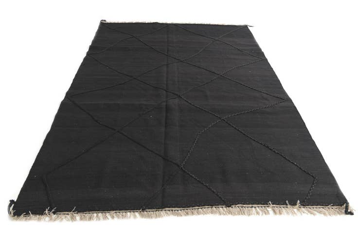 Detail image of 6' 7 x 10' 1 Hand Knotted Moroccan Wool Rug