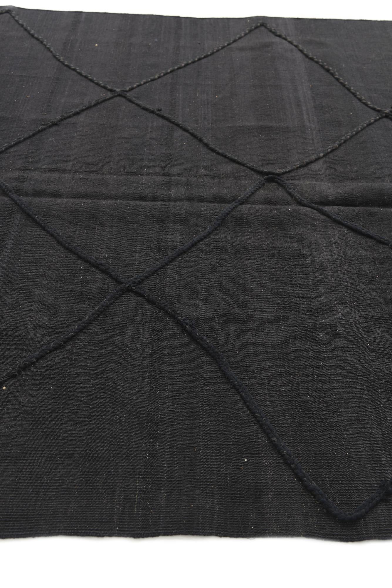 6' 7 x 10' 1 Hand Knotted Moroccan Wool Rug