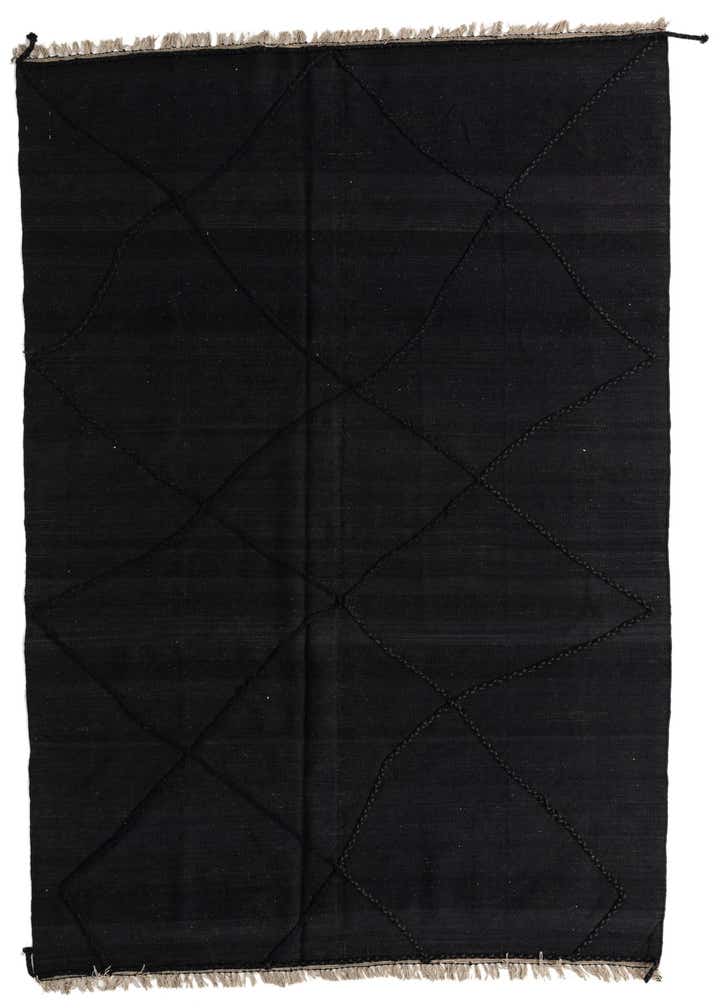 6' 7 x 10' 1 Hand Knotted Moroccan Wool Rug