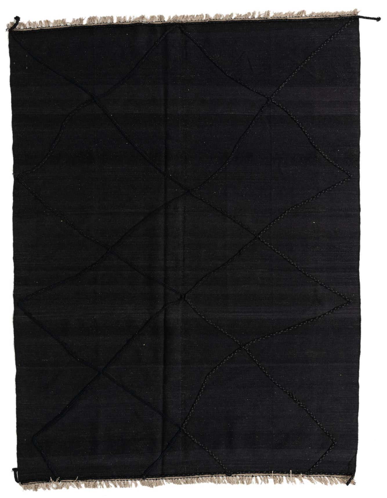 6' 7 x 10' 1 Hand Knotted Moroccan Wool Rug