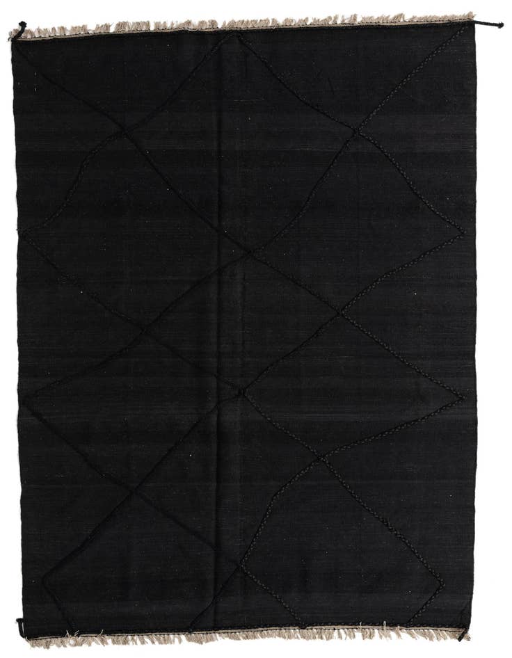 Detail image of 6' 7 x 10' 1 Hand Knotted Moroccan Wool Rug