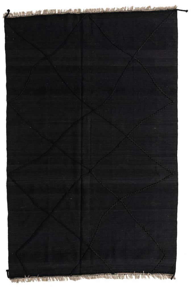 6' 7 x 10' 1 Hand Knotted Moroccan Wool Rug